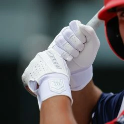 Marucci Luxe Adult Batting Glove - White -Marucci Sales MBGLUXE 2 87682